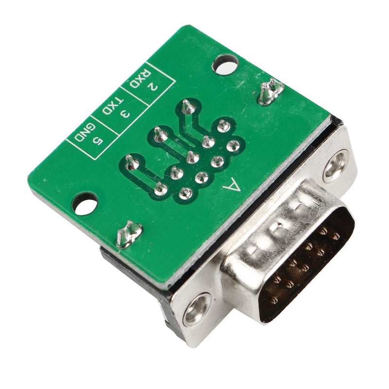 Futheda 2PCS D-sub DB9 Interface Breakout Board Connector 9 Pin 2 Row Male RS-232 Serial Port Solderless Terminal Block Adapter - Image 3